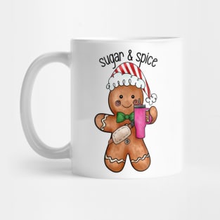 Christmas Sugar and Spice Gingerbread man Stanley Cup and Belt bag Inspired Mug